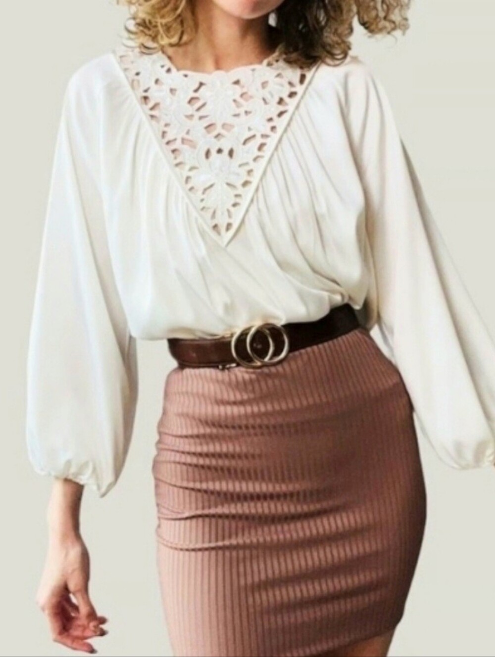 Sachin + Babi Dylan White Cutwork Lace Blouse Romantic Boho Top S
